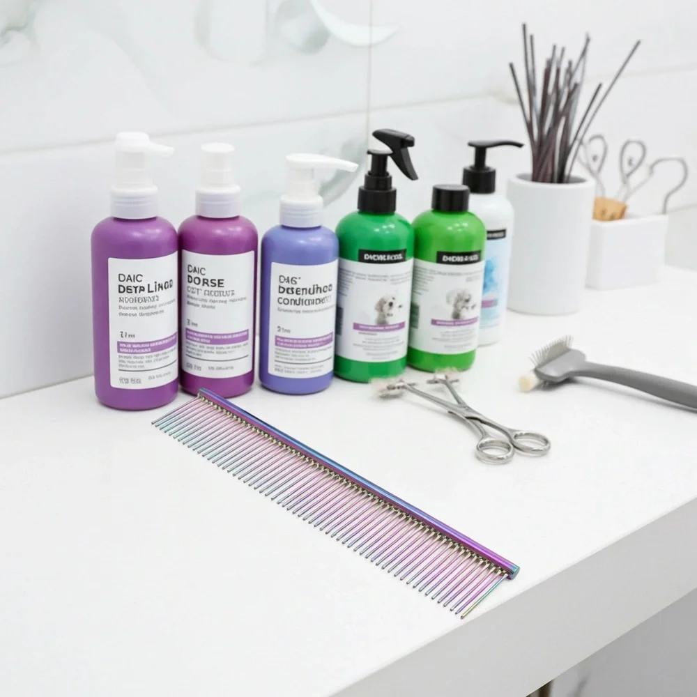 Iridescent Metal Grooming Comb